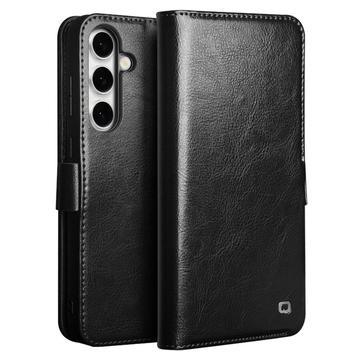 Funda Clásica de Cuero Qialino para Samsung Galaxy S24 FE - Estilo Cartera