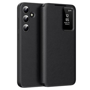 Funda Samsung Galaxy S24 FE Smart Clear View Flip con ranura para tarjetas - Negro