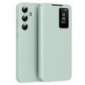 Funda Samsung Galaxy S24 FE Smart Clear View Flip con ranura para tarjetas - Verde claro