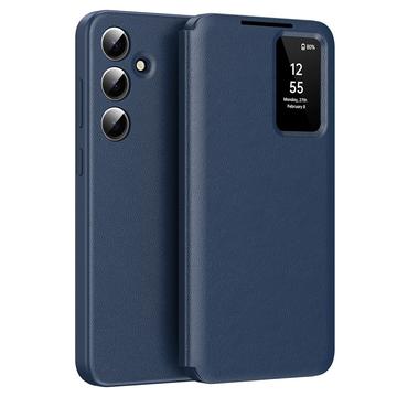 Funda Samsung Galaxy S24 FE Smart Clear View Flip con ranura para tarjetas - Zafiro