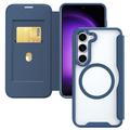Funda abatible Samsung Galaxy S24 con ranura para tarjeta - Compatible con MagSafe - Azul