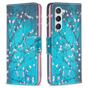 Funda Cartera Wonder Series para Samsung Galaxy S24 - Flores Blancas