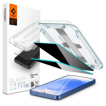 Protector de Pantalla Spigen Glas.tR Ez Fit Privacy para Samsung Galaxy S24/S25 - 2 Unidades