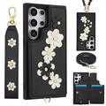 Funda Samsung Galaxy S24 Ultra Flower Decor con correa