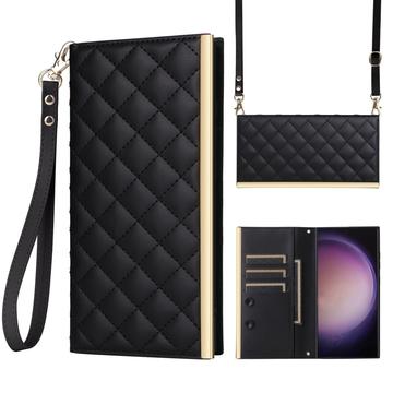 Funda acolchada de lujo para Samsung Galaxy S24 Ultra - Estilo Cartera