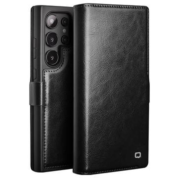 Funda Clásica de Cuero Qialino para Samsung Galaxy S24 Ultra - Estilo Cartera
