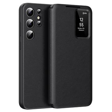 Funda Samsung Galaxy S24 Ultra Smart Clear View Flip con ranura para tarjetas - Negro