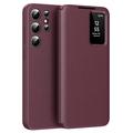 Funda Samsung Galaxy S24 Ultra Smart Clear View Flip con ranura para tarjetas