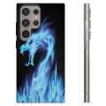 Funda de TPU para Samsung Galaxy S24 Ultra - Dragón de Fuego Azul