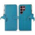 Funda con RFID para Samsung Galaxy S24 Ultra - Estilo Cartera - Azul