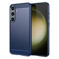 Carcasa de TPU Brushed para Samsung Galaxy S24 Plus - Fibra de Carbono - Azul