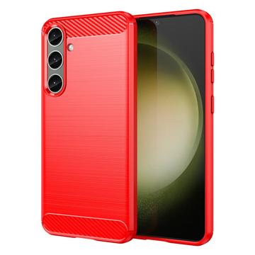 Carcasa de TPU Brushed para Samsung Galaxy S24 Plus - Fibra de Carbono