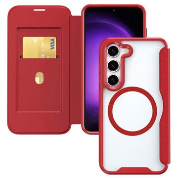 Funda abatible con ranura para tarjetas para Samsung Galaxy S24+ - Compatible con MagSafe