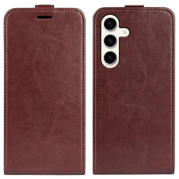 Funda con Tapa Vertical para Samsung Galaxy S24+ - Marrón