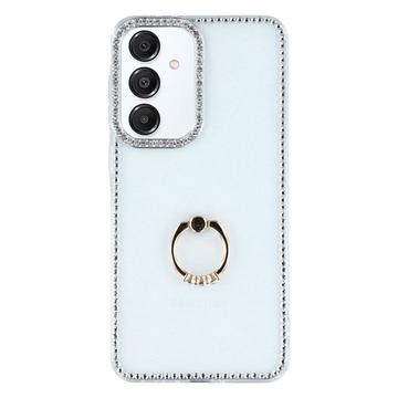 Funda híbrida Samsung Galaxy S25/S24 CrystalGlow con soporte para anillos - Transparente