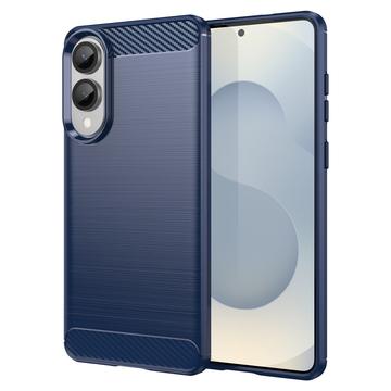 Carcasa de TPU Brushed para Samsung Galaxy S25 Edge - Fibra de Carbono - Azul