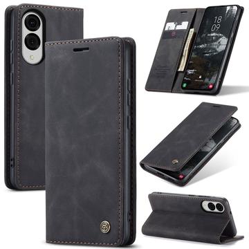 Funda Caseme Serie 013 para Samsung Galaxy S25 Edge - Estilo Cartera - Negro