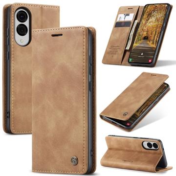 Funda Caseme Serie 013 para Samsung Galaxy S25 Edge - Estilo Cartera - Marrón