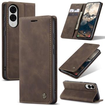 Funda Caseme Serie 013 para Samsung Galaxy S25 Edge - Estilo Cartera - Café