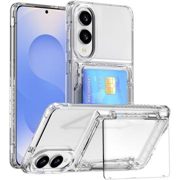 Funda transparente con tarjetero para Samsung Galaxy S25 Edge
