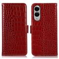 Funda Crocodile con RFID para Samsung Galaxy S25 Edge - Estilo Cartera
