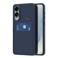 Funda magnética Samsung Galaxy S25 Edge Dux Ducis Rafi II con soporte y ranuras para tarjetas - Azul