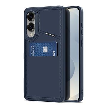 Funda magnética Samsung Galaxy S25 Edge Dux Ducis Rafi II con soporte y ranuras para tarjetas - Azul