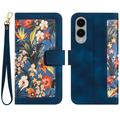 Samsung Galaxy S25 Edge Funda Floral para Cartera con Ranuras para Tarjetas