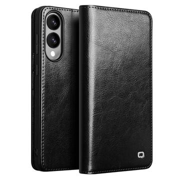 Funda Clásica de Cuero Qialino para Samsung Galaxy S25 Edge - Estilo Cartera