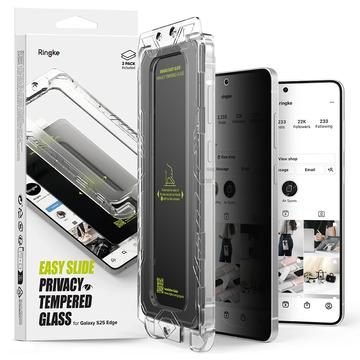 Protector de pantalla de cristal templado Ringke Easy Slide Privacy para Samsung Galaxy S25 Edge - 2 uds.