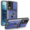 Funda híbrida con anillo giratorio y protector de cámara para Samsung Galaxy S25 Edge