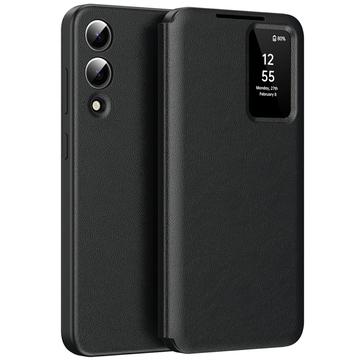 Funda Samsung Galaxy S25 Edge Smart Clear View Flip con ranura para tarjetas - Negro