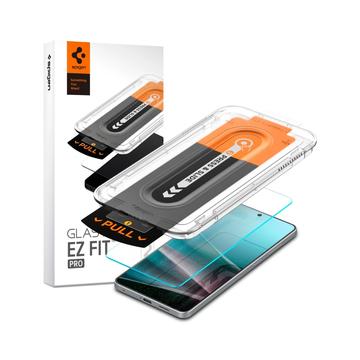 Protector de pantalla de vidrio templado Samsung Galaxy S25 Edge Spigen Glas.tR EZ Fit Pro - Transparente