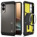 Carcasa Spigen Tough Armor Mag para Samsung Galaxy S25 Edge - Plomizo