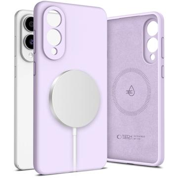 Funda de silicona líquida Samsung Galaxy S25 Edge Tech-Protect - Compatible con MagSafe - Malva
