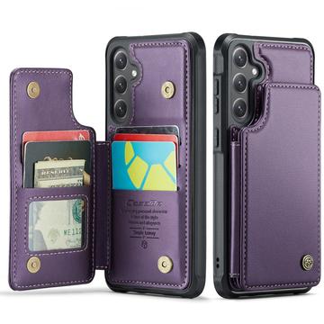 Funda Samsung Galaxy S25 FE Caseme C22 RFID Card Wallet - Morado