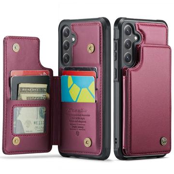 Funda Samsung Galaxy S25 FE Caseme C22 RFID Card Wallet - Rojo