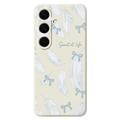 Funda TPU Samsung Galaxy S25 FE con estampado de plumas - Beige