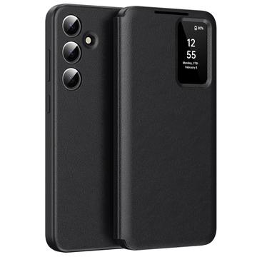 Funda Samsung Galaxy S25 FE Smart Clear View Flip con ranura para tarjetas - Negro