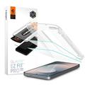 Protector de pantalla de vidrio templado Samsung Galaxy S25 FE Spigen Glas.tR EZ Fit Pro - 2 Uds. - Transparente
