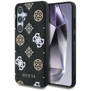 Funda MagSafe Samsung Galaxy S25 Guess 4G Printed Colored Peony Pattern - Negro
