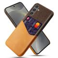 Carcasa con Ranura para Tarjeta KSQ para Samsung Galaxy S25 - Naranja