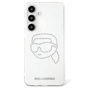 Funda Samsung Galaxy S25 Karl Lagerfeld Rhinestones Karl Head Logo - Transparente