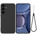 Samsung Galaxy S25 Funda de silicona líquida con correa de mano