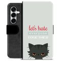 Funda Cartera Premium para Samsung Galaxy S25+ - Gato Enfadado