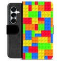 Funda Cartera Premium para Samsung Galaxy S25+ - Bloques