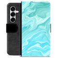 Funda Cartera Premium para Samsung Galaxy S25+ - Mármol Azul