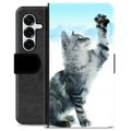 Funda Cartera Premium para Samsung Galaxy S25+ - Gato