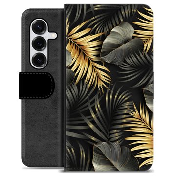Funda Cartera Premium para Samsung Galaxy S25+ - Hojas Doradas