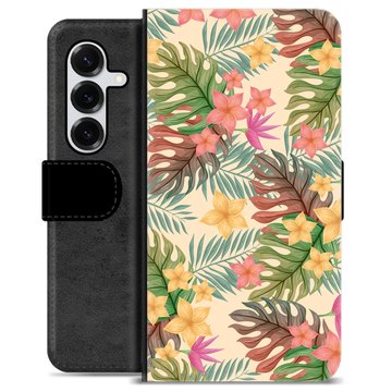 Funda Cartera Premium para Samsung Galaxy S25+ - Flores Rosadas